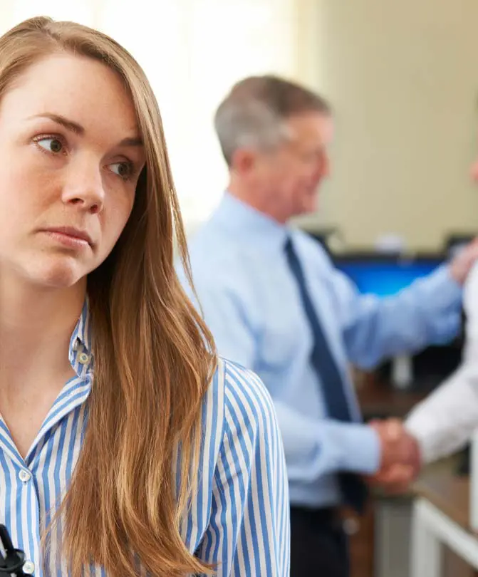 Woman-feeling-ignored-and-passed-over-for-promotion