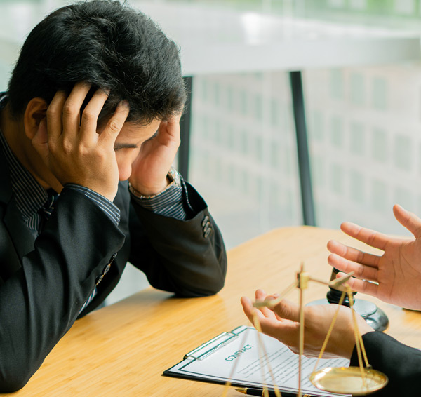 A-businessman-consults-a-lawyer-at-an-office A-businessman-consults-a-lawyer-at-an-office