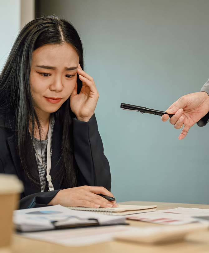 Businesswoman-is-upset-and-being-told-off-by-her-boss-for-work-problems Businesswoman-is-upset-and-being-told-off-by-her-boss-for-work-problems