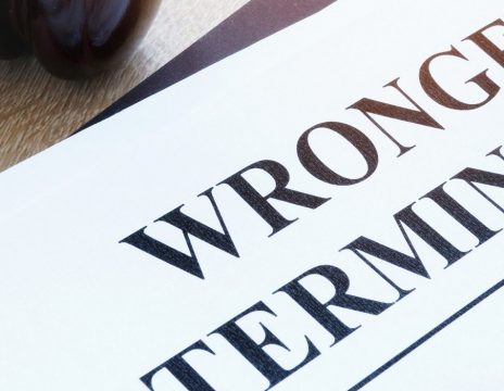 Documents-about-wrongful-termination-with-gavel