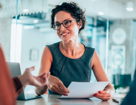 attorney explaining options to couple during consultation